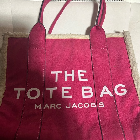 Marc Jacobs Fuchsia Tote with Shearling Trim - Picture 2 of 4